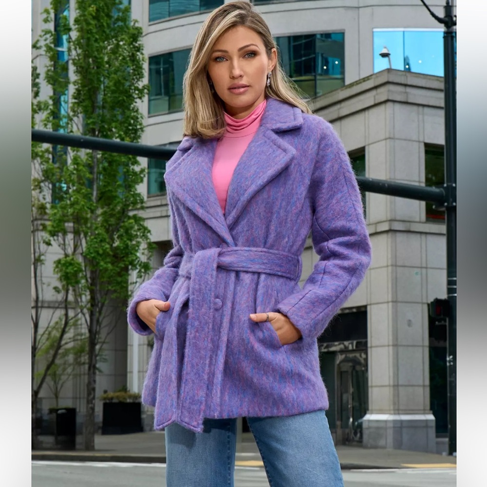 Boston Proper lilac coat new in package size large